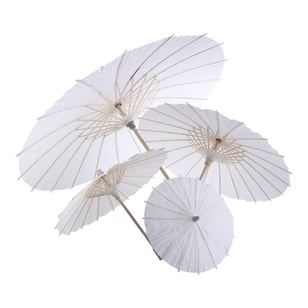 Photography Umbrella - 油紙手作り装飾結婚式誕生日ロングハンドルDIYダンス小道具絵画用品紙傘写真撮影小道具