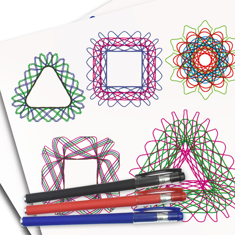 多機能幾何学定規描画ペイントスパイログラフツールキット子供用 - Photography Geometry のレビューと価格