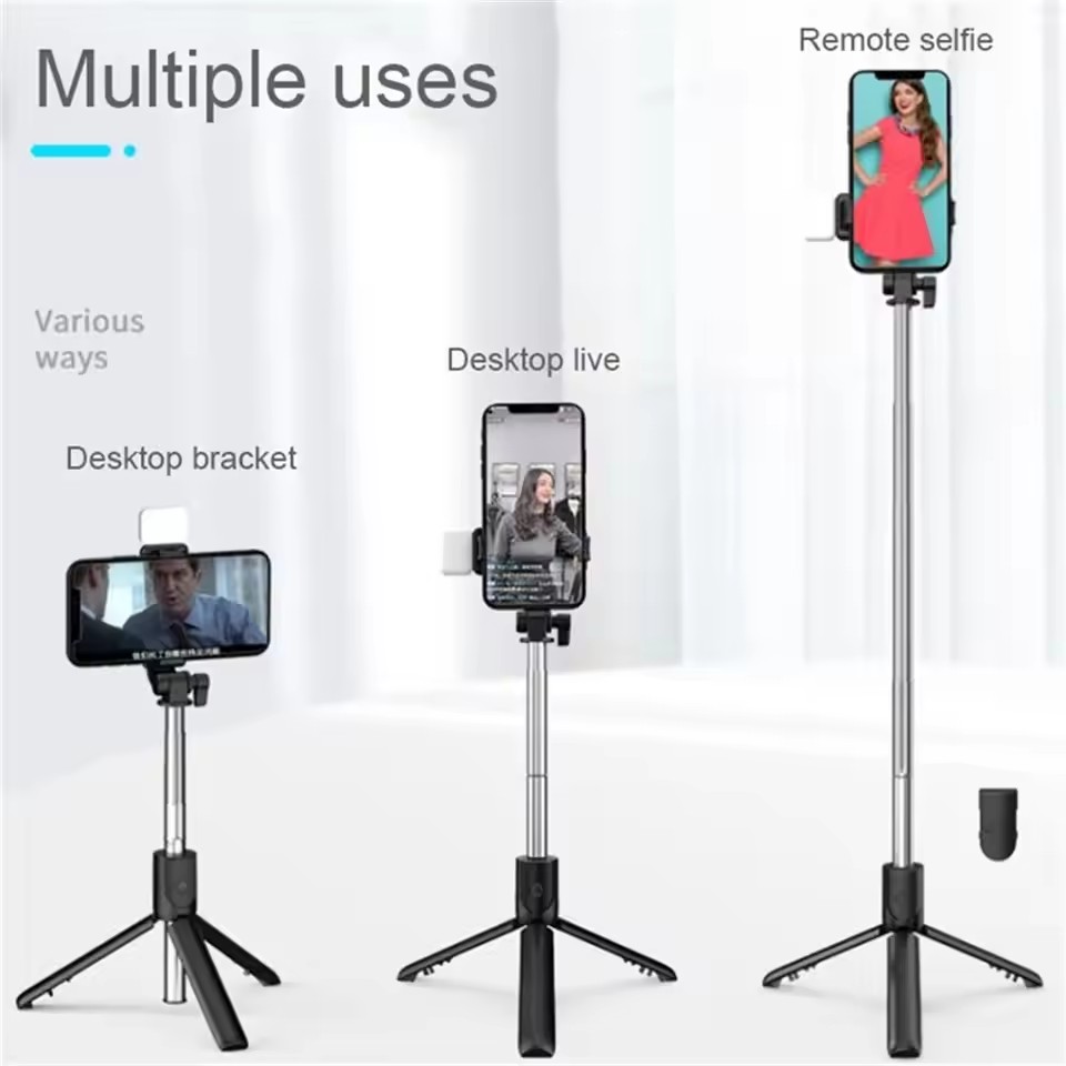 ワイヤレス Bluetooth 自撮り棒三脚 リモート付き  - Photography Basics のレビューと価格