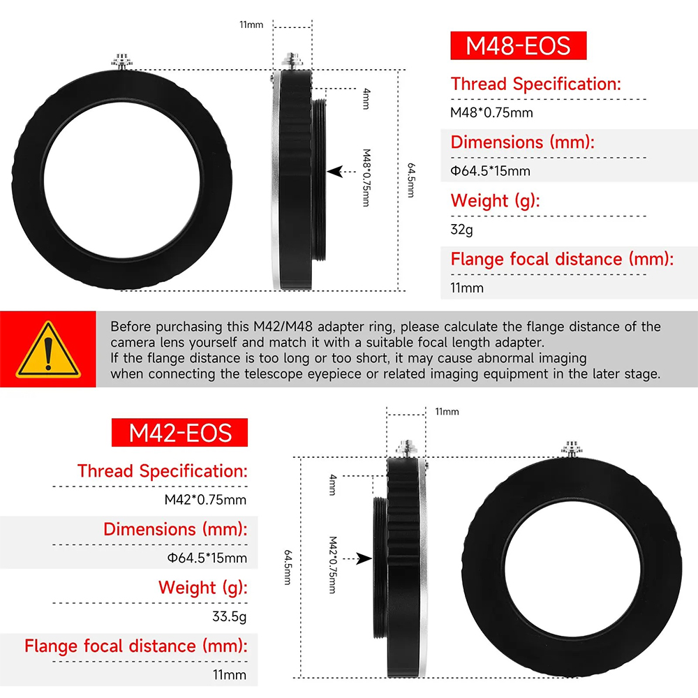 EYSDON M42/M48 から EOS カメラレンズアダ - Lens Adapter Ring のレビューと価格