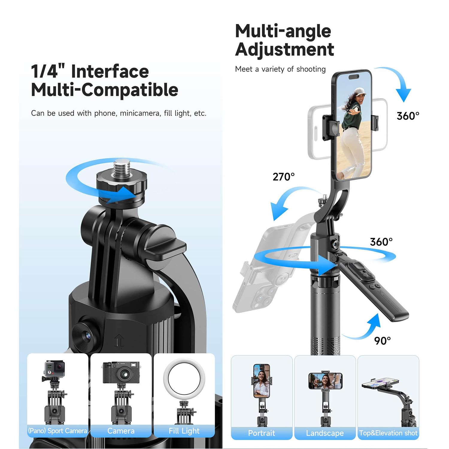C17 163cm 360 °   自動回転ジンバルスタビラ - Photography Basics のレビューと価格
