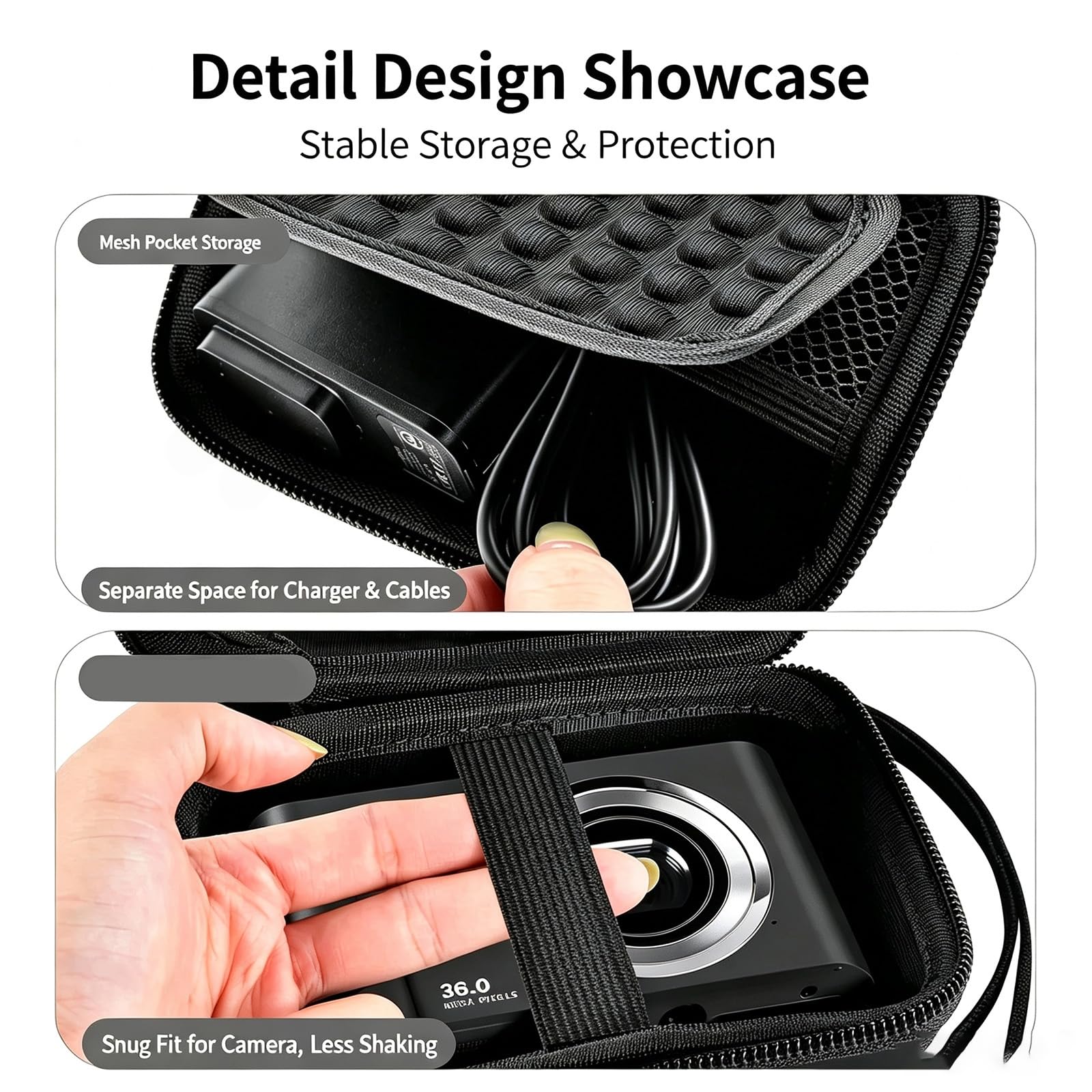 ソニー/キヤノン用CCDデジタルカメラケース、メッシュポケッ - Camera Wrist Strap のレビューと価格