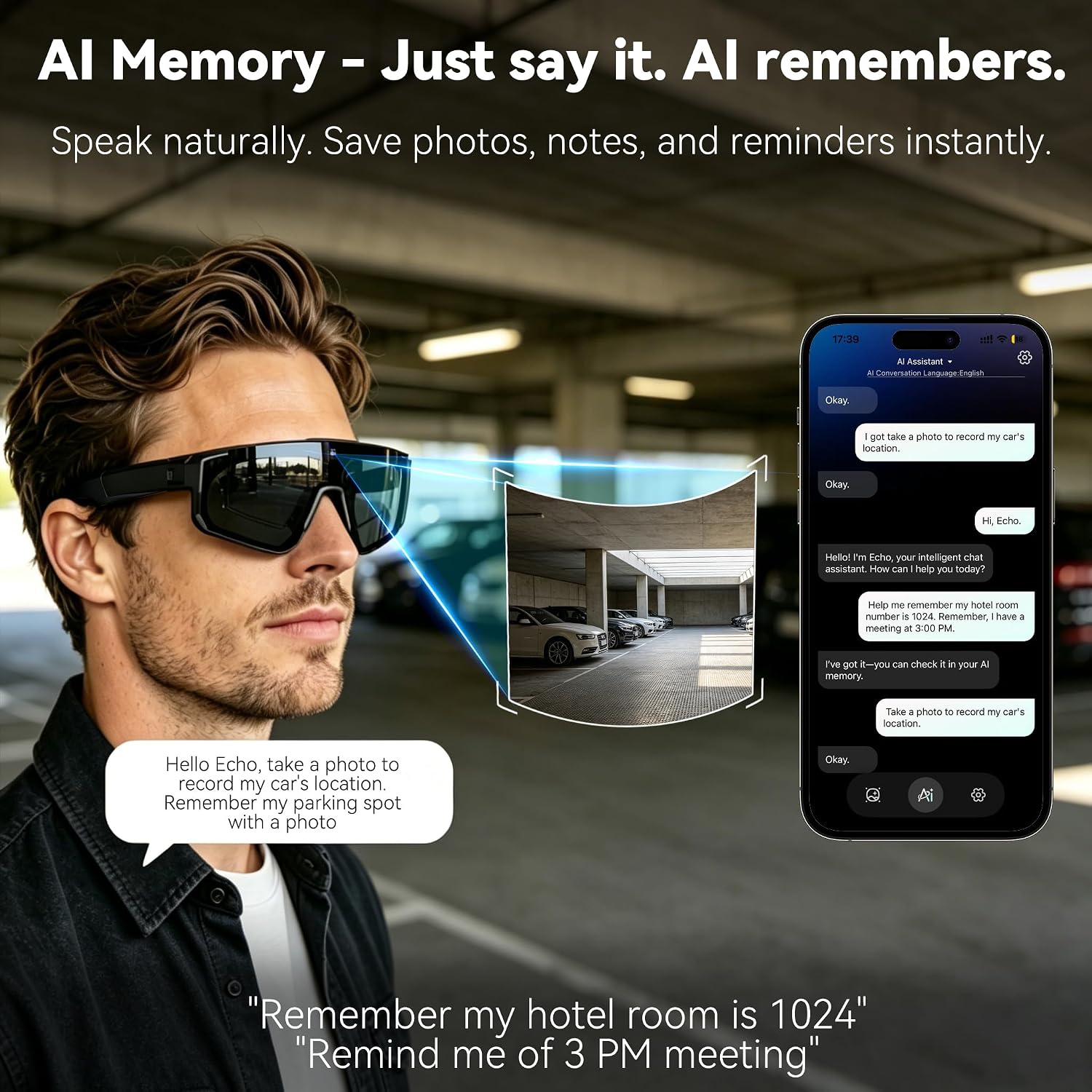 新しい AI スマートグラス カメラ付き 1200P ビデオ - Photography Japanese のレビューと価格